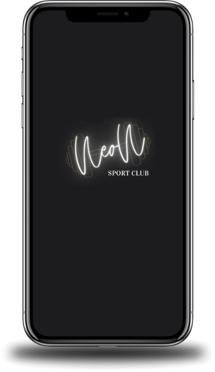 Movil con logo neon