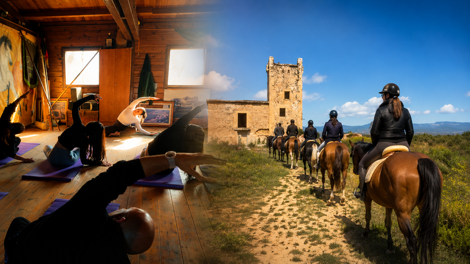 Así se vivió la ruta a caballo + yoga